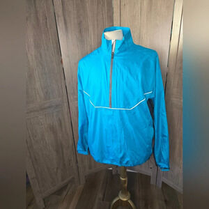 Mens blue windbreaker rain coat jacket